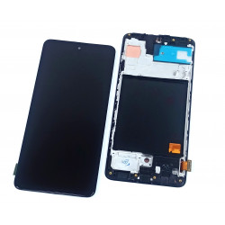 LCD SAMSUNG SM-A515 A51 OLED Z RAMKĄ BLACK