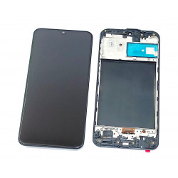 LCD SAMSUNG SM-M215 M21 M30S RAMKA BLACK OLED