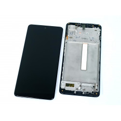 LCD SAMSUNG SM-M536 M53 5G Z RAMKĄ BLACK ORYGINAŁ