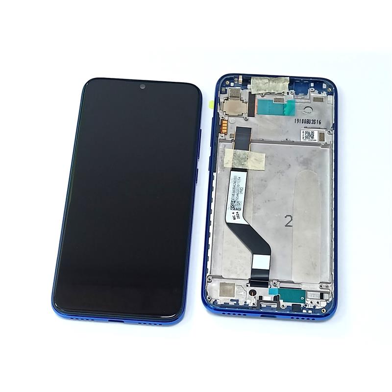 LCD XIAOMI REDMI NOTE 7 Z RAMKĄ BLUE ORYGINALNY-13167