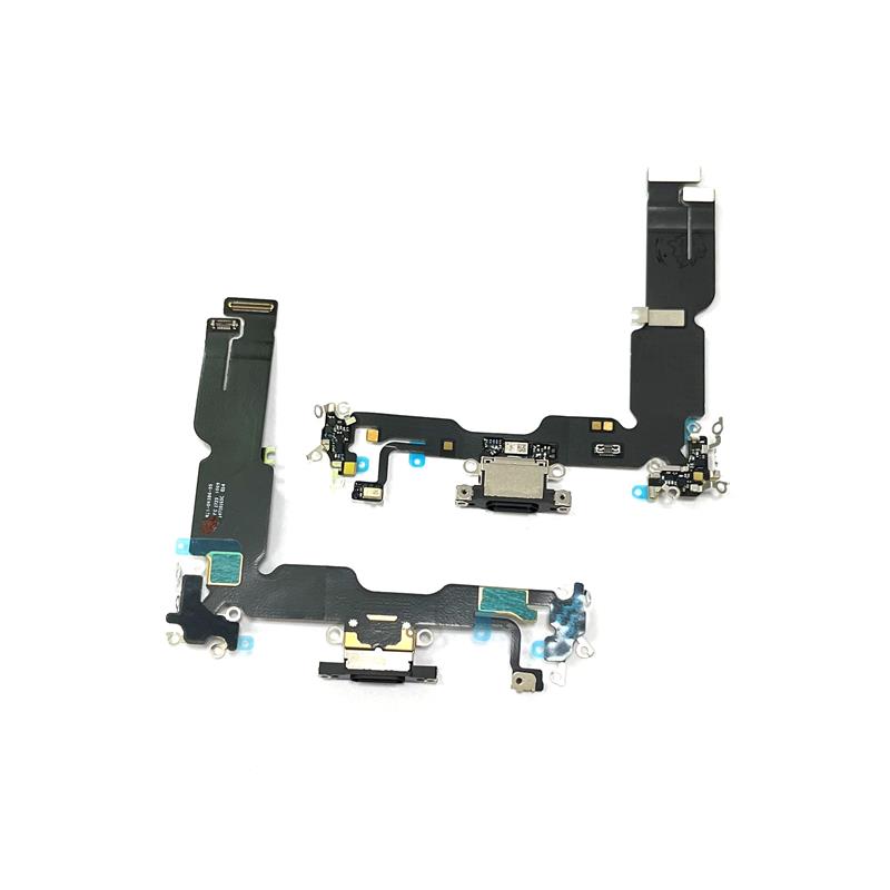 TAŚMA FLEX IPHONE 15+ PLUS USB BLACK IC-14742