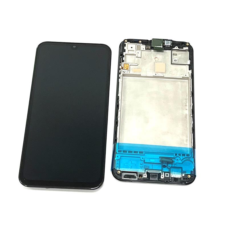 LCD SAMSUNG SM-M156 M15 5G + RAMKA BLACK OLED-15204