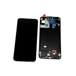 LCD SAMSUNG A50 SM-A505 + RAMKA BLACK ODNOWIONY-15225