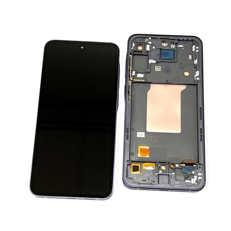 LCD SAMSUNG SM-A556B A55 5G + RAMKA BLACK OLED-15216