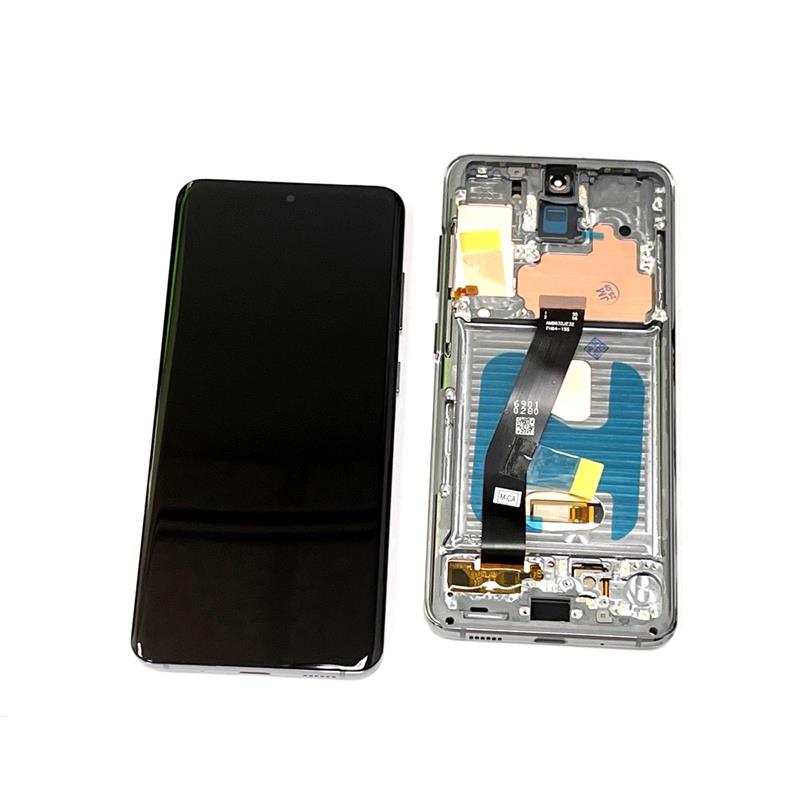 LCD SAMSUNG SM-G980 G981 S20 5G + RAMKA GREY OLED-15213