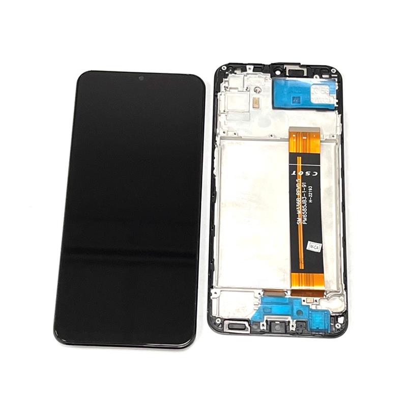 LCD SAMSUNG SM-A135F A13 4G + RAMKA BLACK-15246