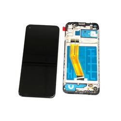 LCD SAMSUNG SM-M115 M11 / A11 + RAMKA  BLACK 159mm-15282