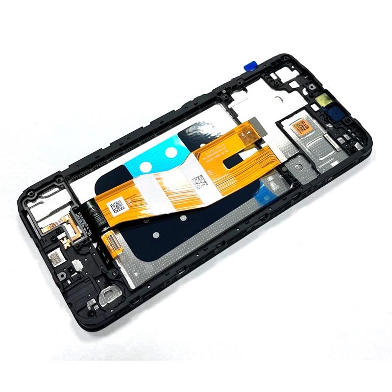 LCD SAMSUNG SM-A055 A05 BLACK Z RAMKĄ ORYGINALNY-15391