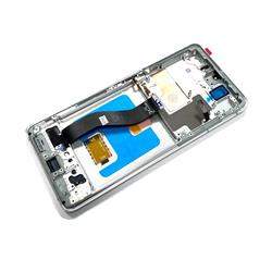LCD SAMSUNG SM-G998 S21 ULTRA SILVER ODNOWIONY-15399